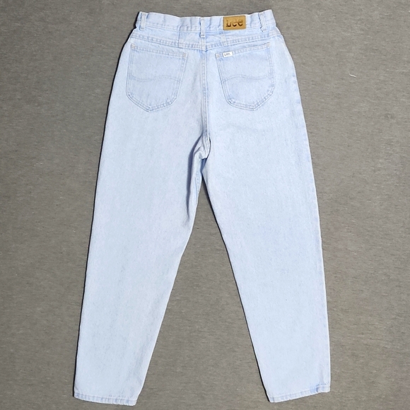RARE!! Vintage Lee Riders Light Wash Baggy Relaxed Tapered Leg Western Mom Jeans - Picture 7 of 12